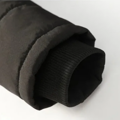 Elegant vattert fleece vinterjakke