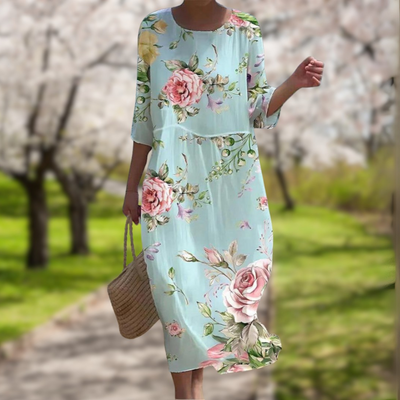 Alma | Elegant kjole med effekt som dekker magen