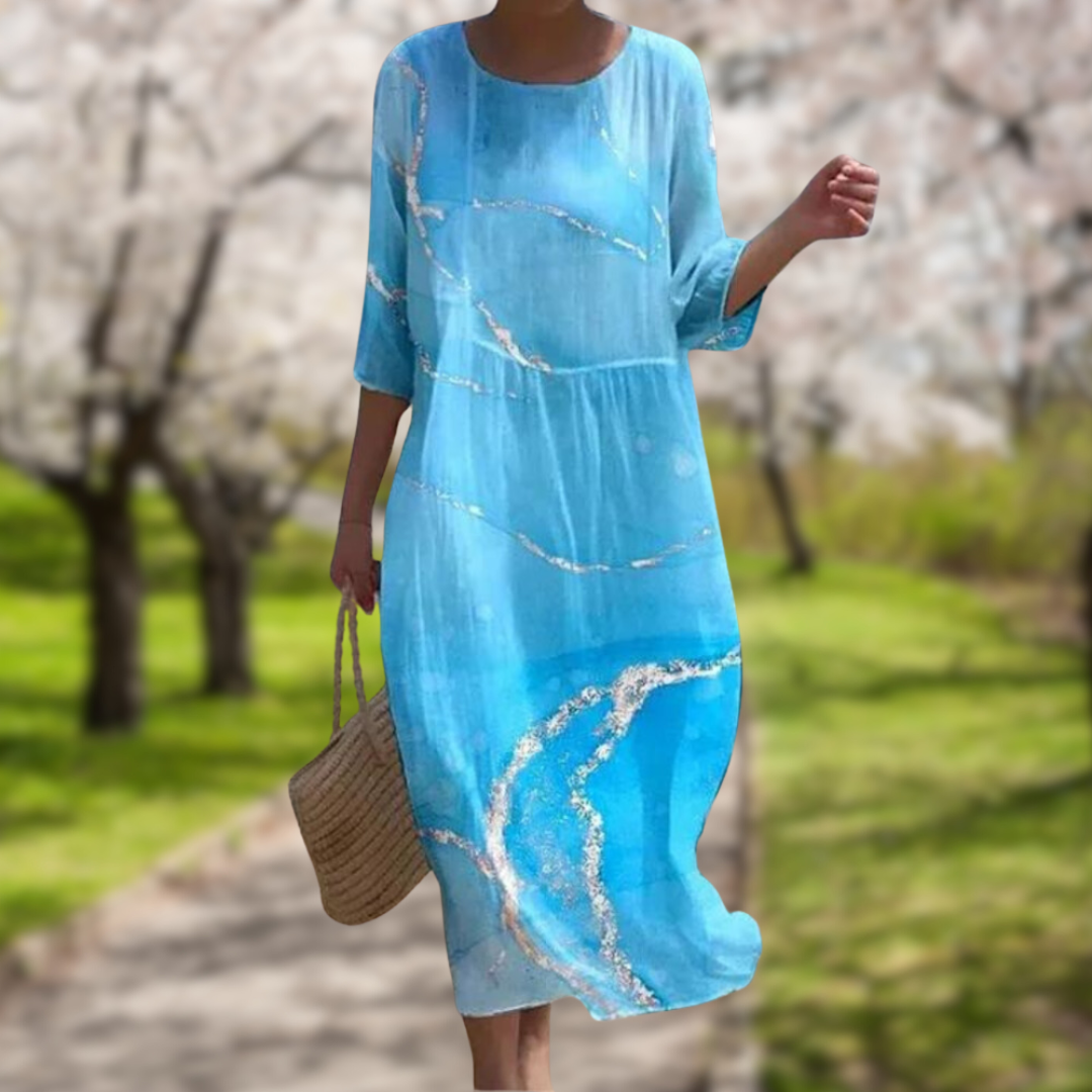 Alma | Elegant kjole med effekt som dekker magen