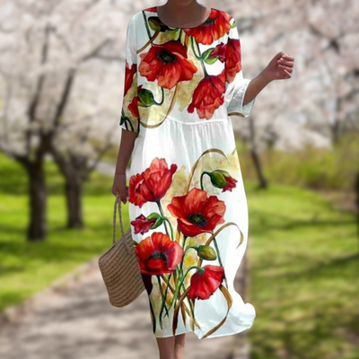 Alma | Elegant kjole med effekt som dekker magen