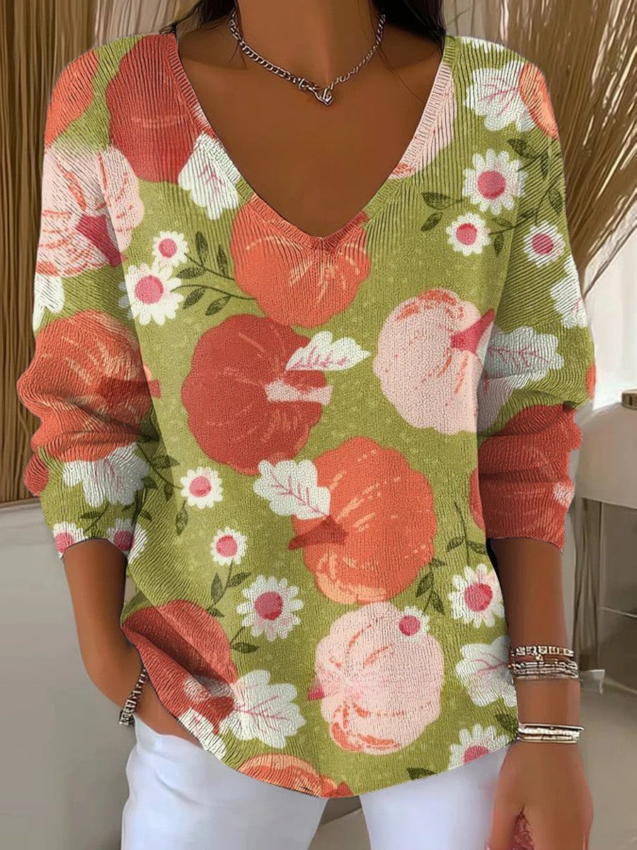 Chloe |  Strikket genser med V-hals