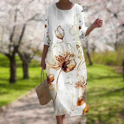 Alma | Elegant kjole med effekt som dekker magen