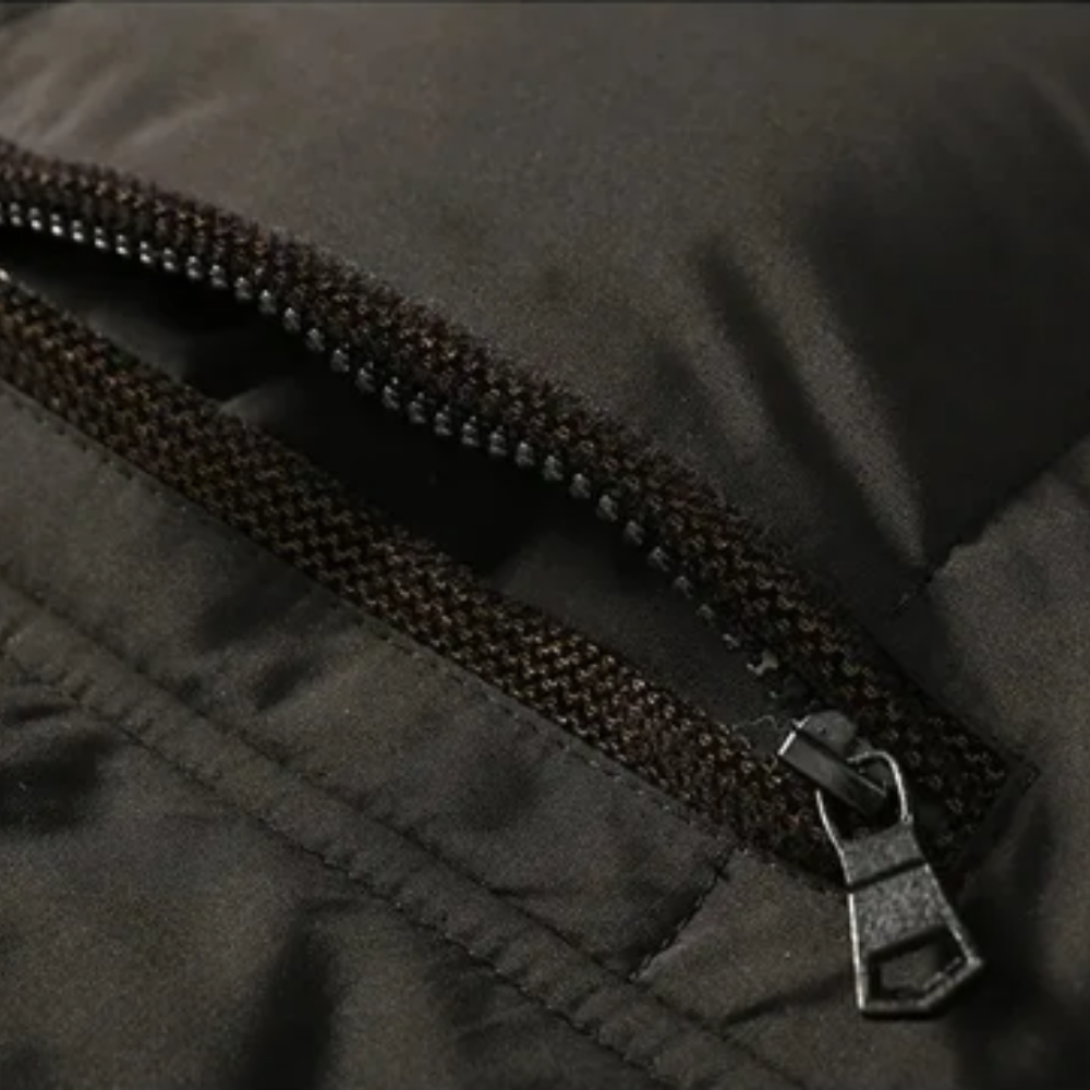 Elegant vattert fleece vinterjakke