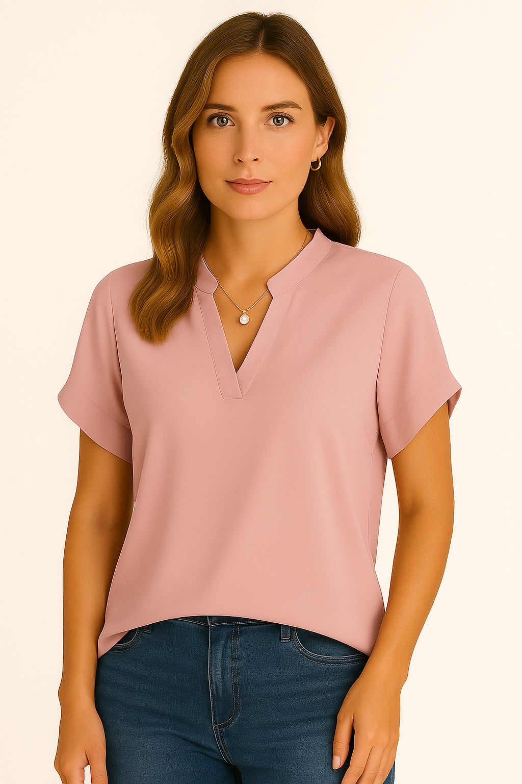 Freya | Uformell skjorte med v-hals