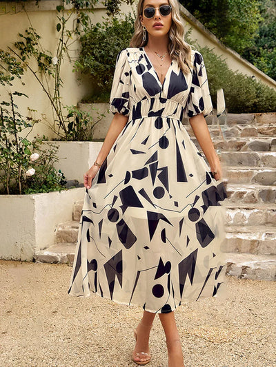 Emilie | Elegant sommerkjole med V-hals