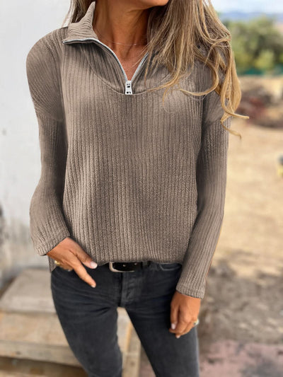 Lucie | Langermet T-skjorte med glidelås